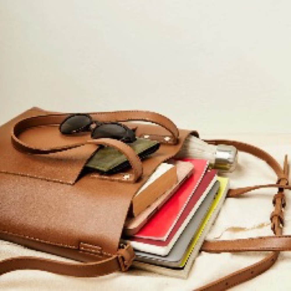 Camel Brown Vegan Leather Tote/Work Bag